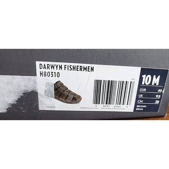 Rockport Sandals Mens 10 M Darwyn Fishermen Brown Leather Closed Toe Shoes NEW - Picture 11 of 13